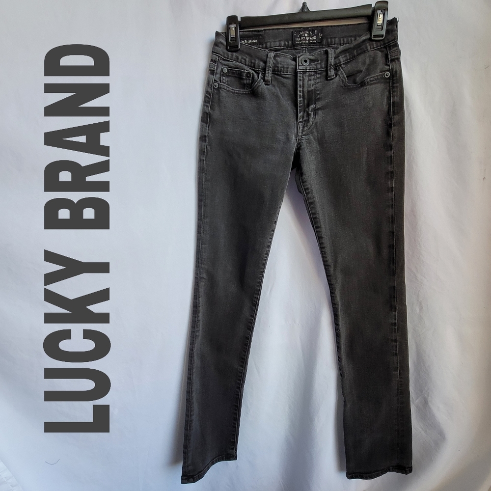 LUCKY BRAND Straight leg skinny jeans dark gray 26